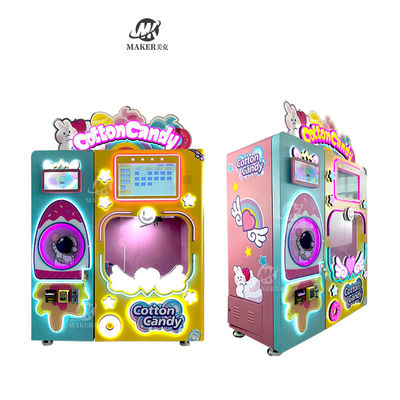 Profesional Manis Cotton Candy Sugar Robot Candy Floss Vending Mesin Otomatis untuk Dispenser komersial Vending